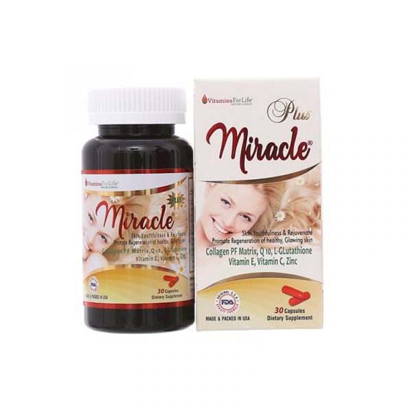 Miracle Plus hộp 30 viên - Viên uống dưỡng da cao cấp của Mỹ