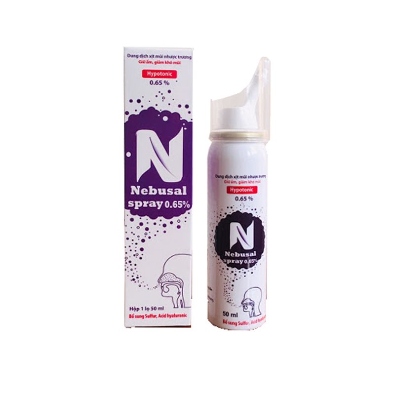 Nebusal spay 0.65% lọ 50ml - Dung dịch nước muối nhược trương