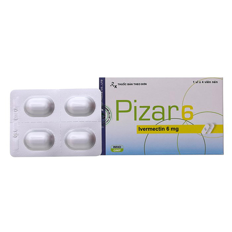 Piraz 6mg hộp 4 viên - Hỗ trợ điều trị giun sán