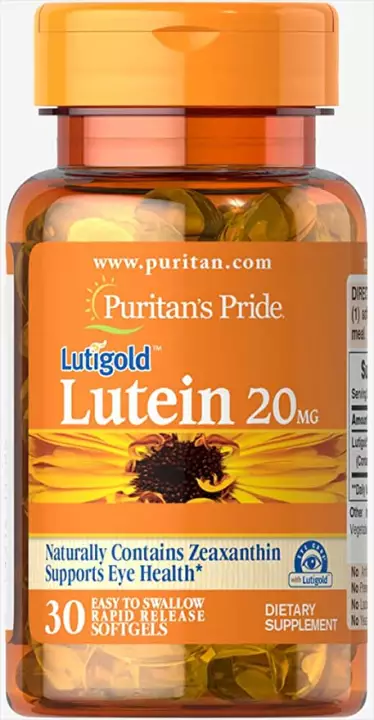 Bổ mắt Puritan's Pride Lutein 20 mg with Zeaxanthin gồm 30 viên/lọ