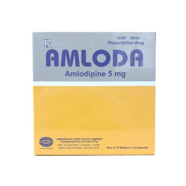 Amloda hộp 100 viên - Điều trị tăng huyết áp