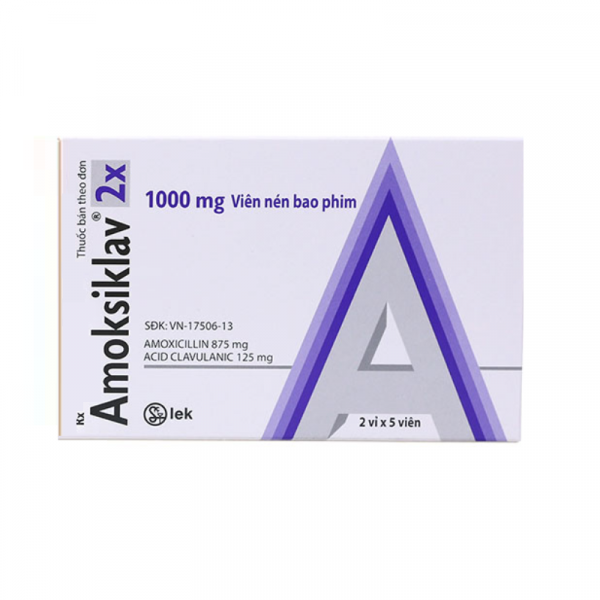 Amoksiklav 1000mg hộp 10 viên -