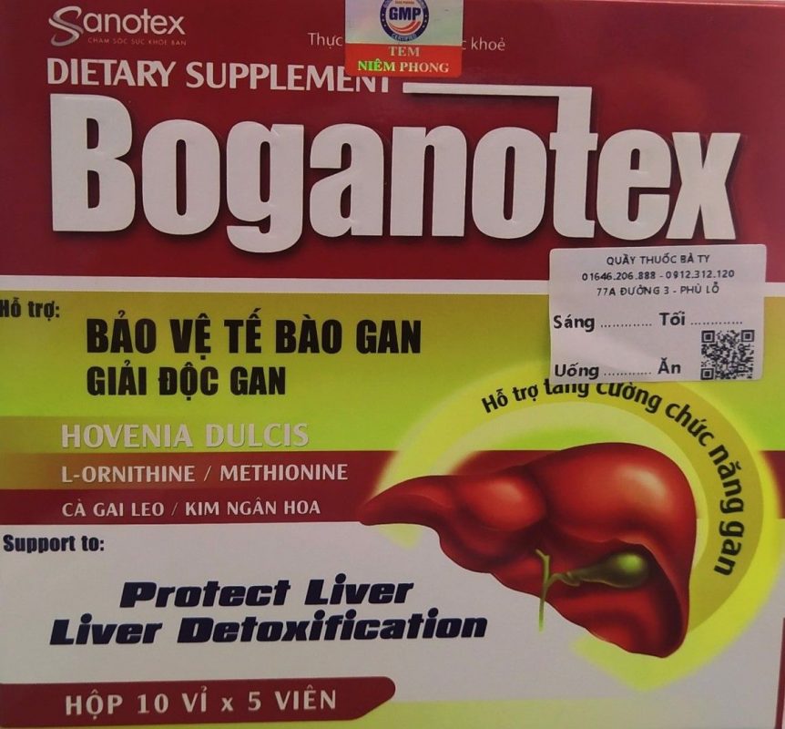 Boganotex - bảo vệ tế bào gan giải độc gan