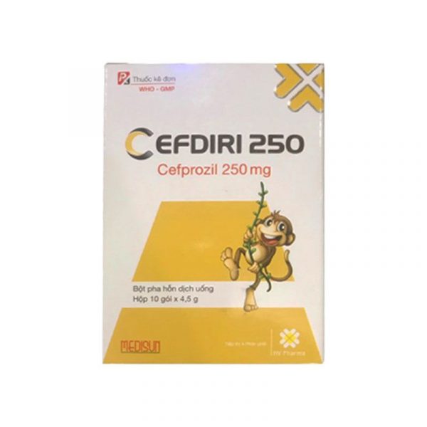 Cefdiri 250 Hộp 10 Gói - Điều Trị Nhiễm Khuẩn Hô Hấp