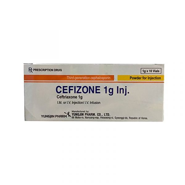 Cefizone 1g Inj Hộp 10 Lọ