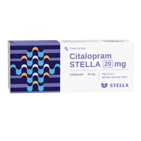 Citalopram Stella 20mg Hộp 30 Viên - Điều Trị Bệnh Trầm Cảm