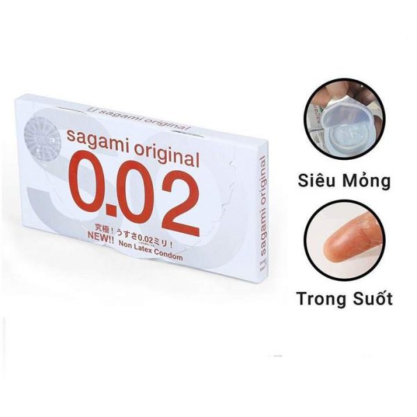 Bao Cao Su Cao Cấp Siêu Mỏng SAGAMI ORIGINAL 0.02