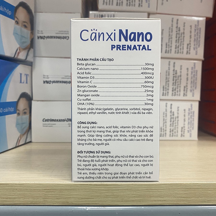 Canxi Nano Prenatal đang được bày bán trên website của chúng tôi thongtinthuoctot.com