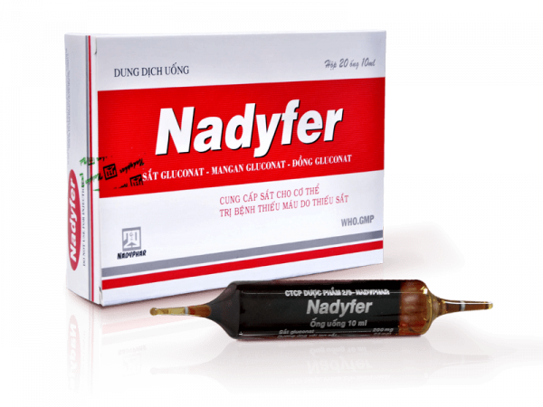 Nadyfer Hộp 20 Ống - Dự Phòng Thiếu Sắt Trong Máu