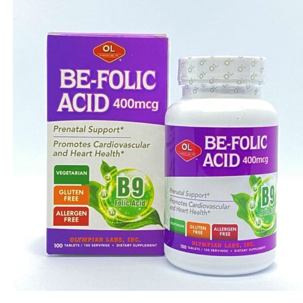 Be Folic Acid Lọ 100 Viên - Bổ Sung Acid Folic Cho Bà Bầu