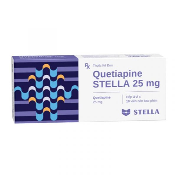 Quetiapine 25mg Hộp 30 Viên - Điều Trị Tâm Thần Phân Liệt