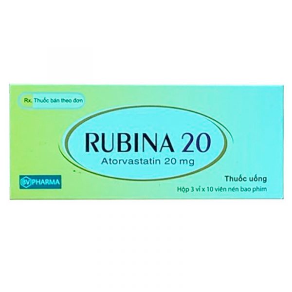 Rubina 20 Hộp 30 Viên - Làm Giảm Cholesterol Toàn Phần