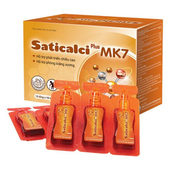 Saticalci Plus Mk7 Hộp 15 Ống - Giúp Xương, Răng Chắc Khỏe