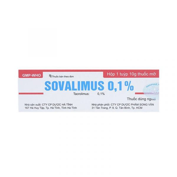 Sovalimus 01 - Tuýp 10g - Điều trị ngắn hạn và dài hạn chàm thể tạng