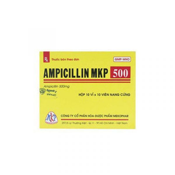 Ampicillin MKP 500 Hộp 100 Viên - Thuốc Kháng Sinh Hiệu Quả