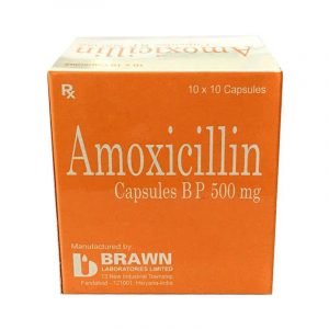 Amoxicillin hộp 100 viên