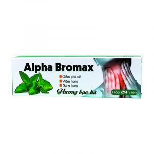 Alpha Bromax hộp 24 viên - Giảm phù nề, viêm họng, sưng họng