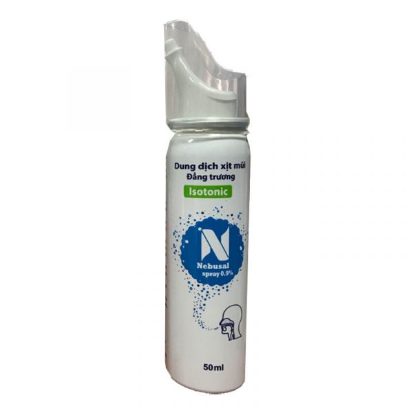 Nebusal spray 0.9% chai 50ml - Dung dịch nước muối đẳng trương