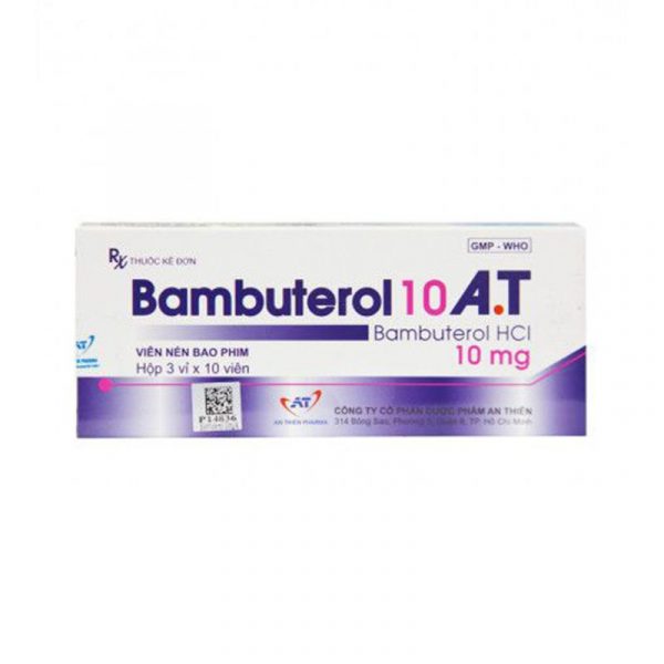 Bambuterol 10 A.T hộp 30 viên