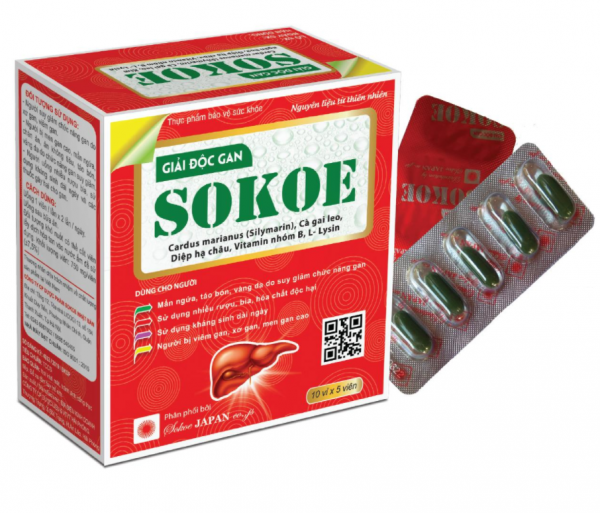 Giải Độc Gan Sokoe hộp 50 viên