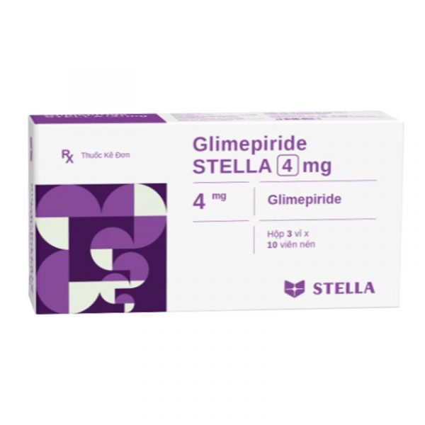 Glimepiride Stella 4mg Hộp 30 Viên - Điều Trị Đái Tháo Đường Typ 2