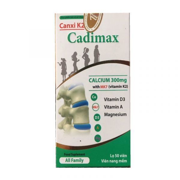 Cadimax Hộp 50 Viên - Bổ Sung Canxi Giúp Xương Chắc Khỏe