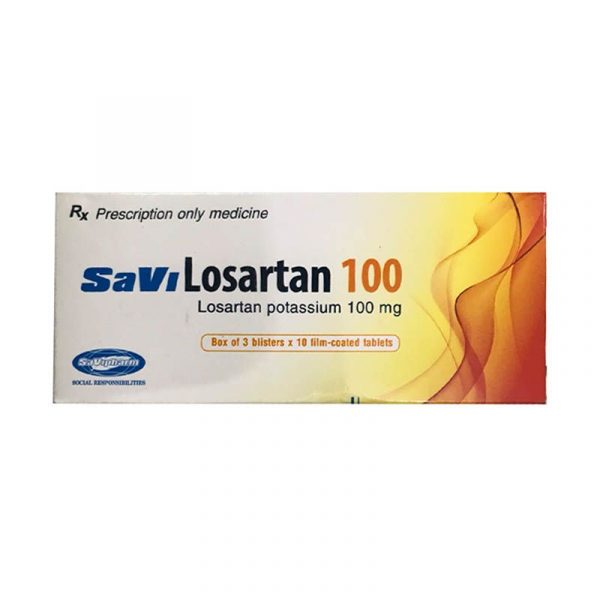 SaVi Losartan 100 hộp 30 viên