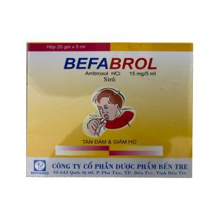 Befabrol Hộp 20 gói - Thuốc tiêu chất nhầy đường hô hấp