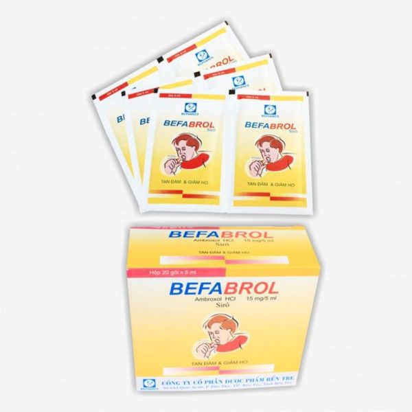 Befabrol Hộp 20 gói - Thuốc tiêu chất nhầy đường hô hấp